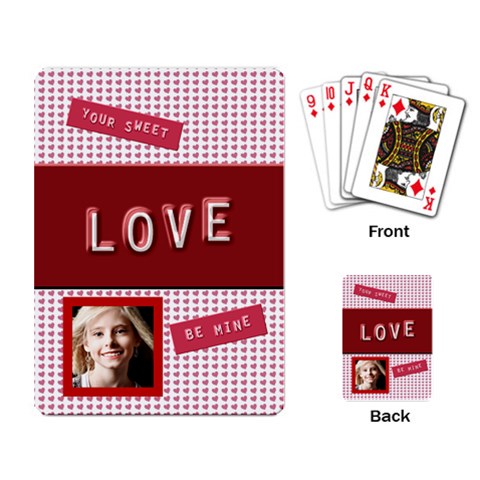 Be Mine Valentine Playing Cards By Danielle Christiansen Back