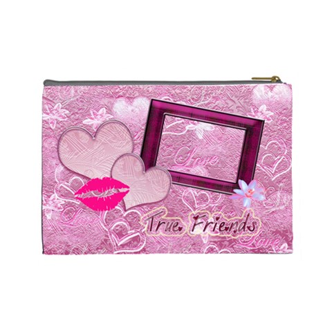 True Friends Lav Large Cosmetic Bag By Ellan Back