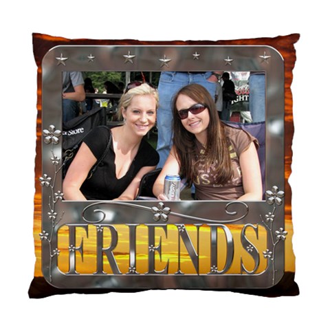 Friends Framed Sunset Cushion Cover (1 Sided) By Lil Front