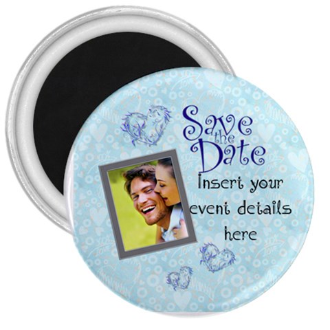 Save The Date 3 Inch Magnet By Catvinnat Front
