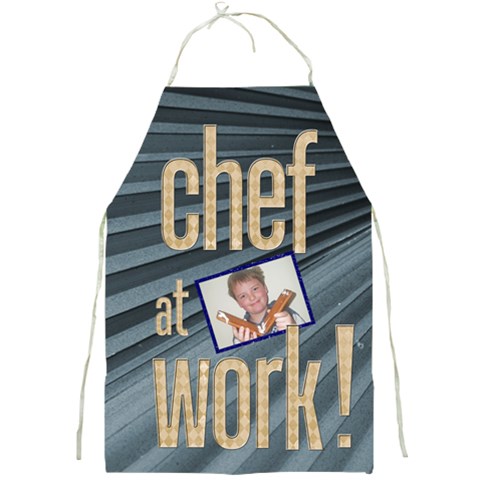 Chef At Work Denim Blue Full Print Apron By Catvinnat Front
