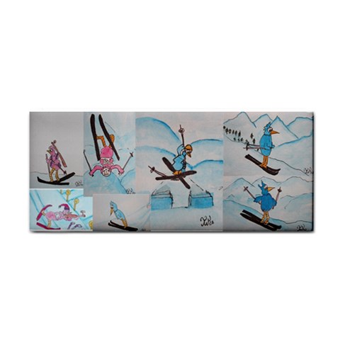 Sports Towel Pink And Blue Bird By Trine Front