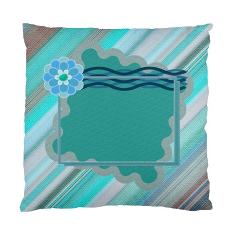 Blue Flower Cushion Case By Daniela Front