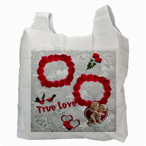 True Love Red Recycle Bag 2 Sides By Ellan Back