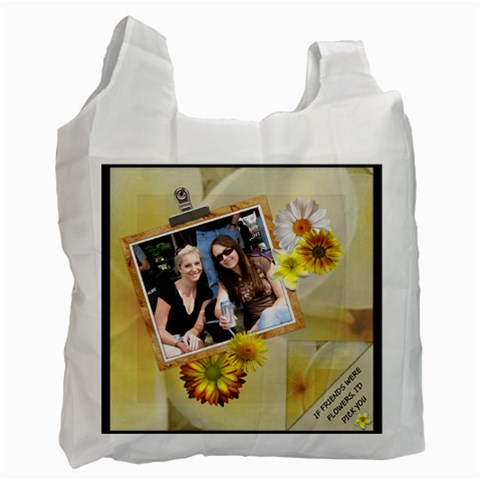 Friends & Flowers Recycle Bag By Lil Front
