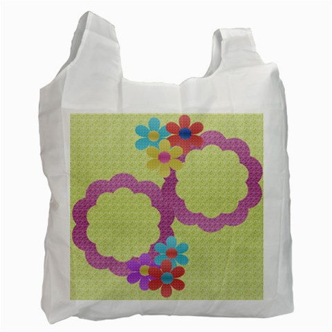 Flowers Recycle Bag By Daniela Front