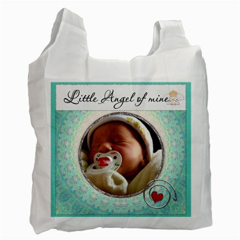 Little Angel Of Mine Boy Recycle Bag By Lil Front