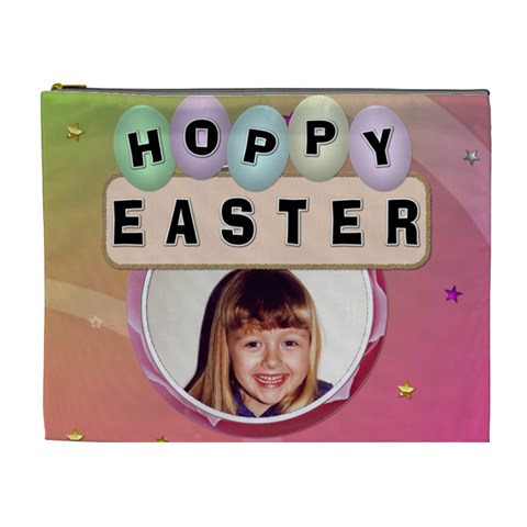 Hoppy Easter Xl Easter Treat Bag (cosmetic Bag) By Lil Front