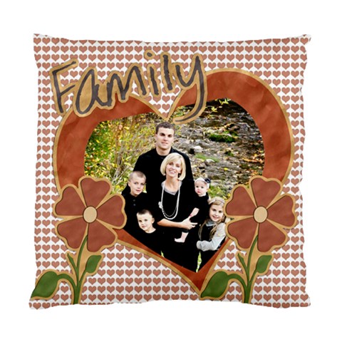 Family Pillow Cushion Heart By Danielle Christiansen Front