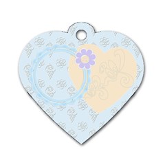 Baby Blue Heart Dog Tag - Dog Tag Heart (Two Sides)