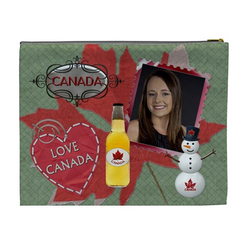 I Love Canada Xl Cosmetic Bag By Lil Back