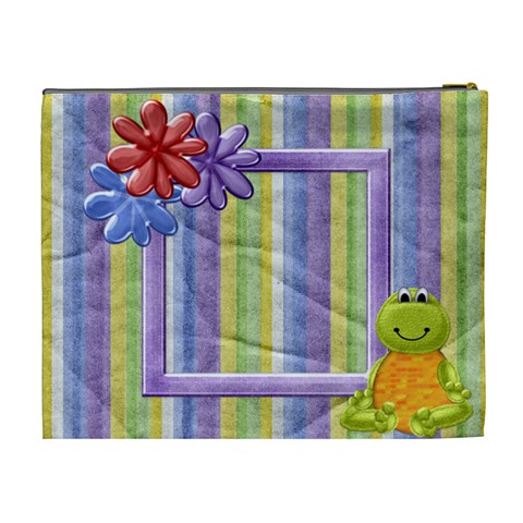 Lil  Froggie Xl Cosmetic Bag 1 By Lisa Minor Back