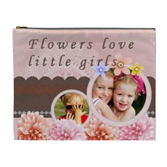 flowers love little girls - Cosmetic Bag (XL)