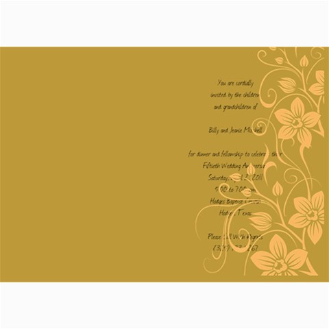 Wedding Invitations By Summer Beck Havens 7 x5  Photo Card - 7