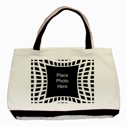 Modern Black And White Tote Bag By Deborah Front