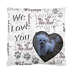 I Heart You THIS MUCH black white double cushion case - Standard Cushion Case (Two Sides)