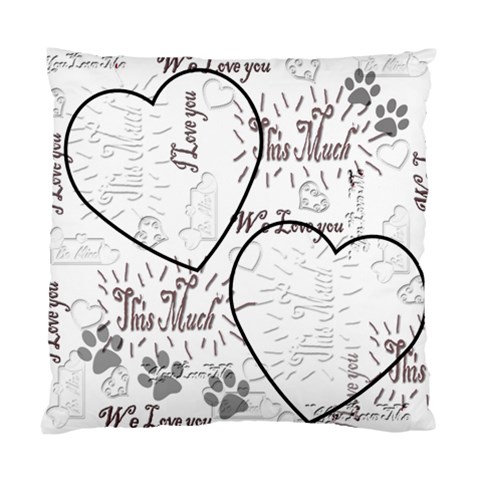 I Heart You This Much Black White Double Cushion Case By Ellan Back