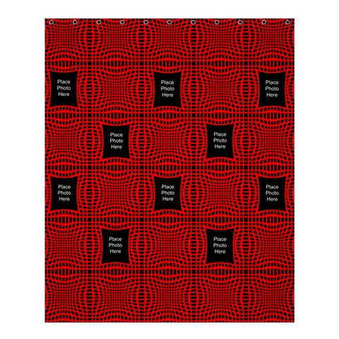 Black And Red Medium Shower Curtain(large File) By Deborah 60 x72  Curtain