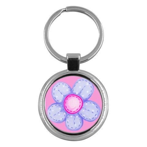 Flower Child Petal Round Key Ring By Catvinnat Front