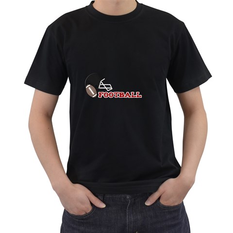 Touchdown (black And Red) Black T Front