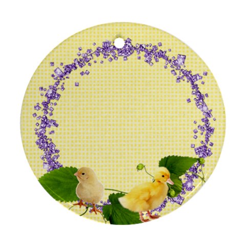 Spring Easter 2 Sided Ornament Round By Laurrie Back