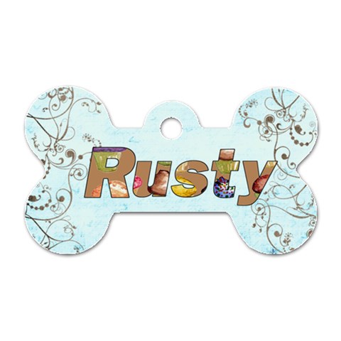 Rusty Puppy Dog Tag By Catvinnat Front
