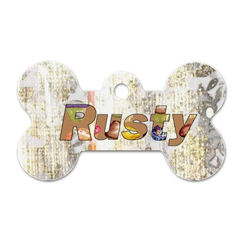 Rusty Puppy Dog Tag 2 By Catvinnat Front