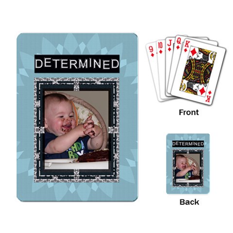 Determined Playing Cards By Lil Back