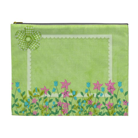 Eggzactly Spring Xl Cosmetic Bag 1 By Lisa Minor Front