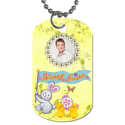 Happy Easter Dogtag Double Sided By Catvinnat Front