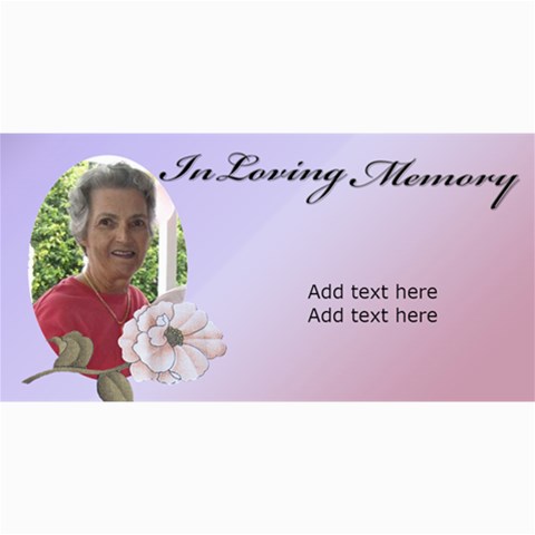 In Loving Memory (lady) By Deborah 8 x4  Photo Card - 1