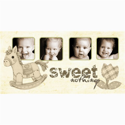 Sweet Nothings Sepia Baby Photo Card By Catvinnat 8 x4  Photo Card - 5