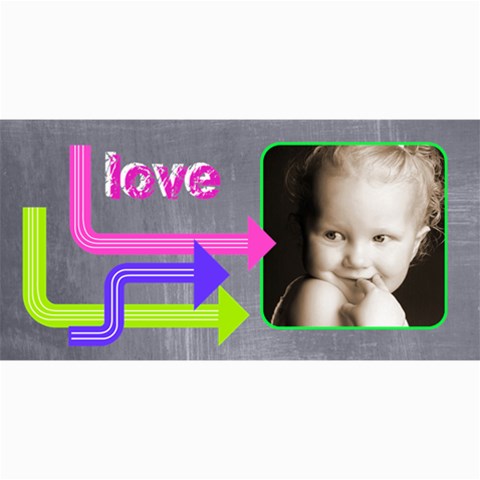 Love Vibrant Arrows Photo Card By Catvinnat 8 x4  Photo Card - 9