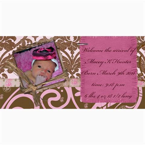 Maceys Announcement By Mckell Hunter Johns 8 x4  Photo Card - 1
