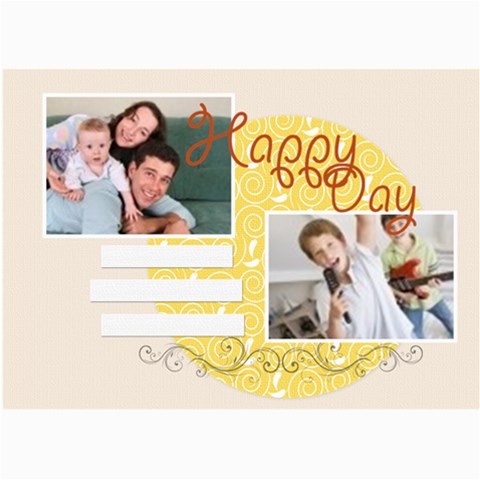 Happy Day By Joely 7 x5  Photo Card - 4