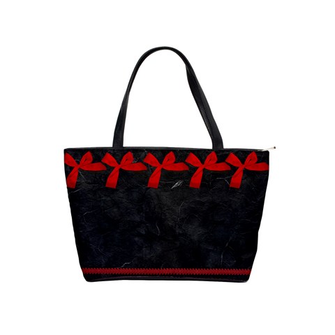 Red/black Classis Shoulder Bag By Kim White Front