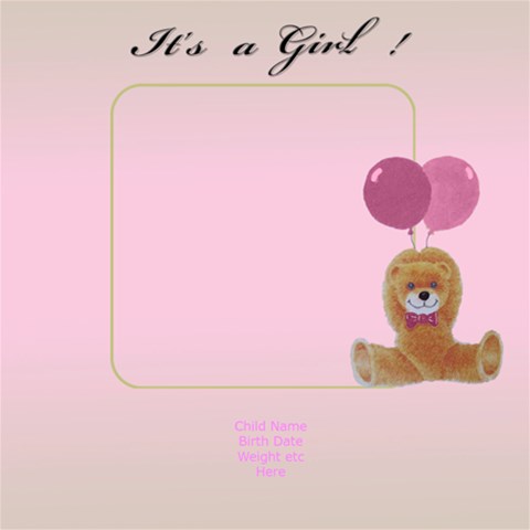 Baby Girl Scrapbook Of First s 12x12, 30 Pages By Deborah 12 x12  Scrapbook Page - 1