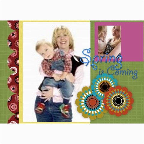 Happy Spring By Joely 7 x5  Photo Card - 3