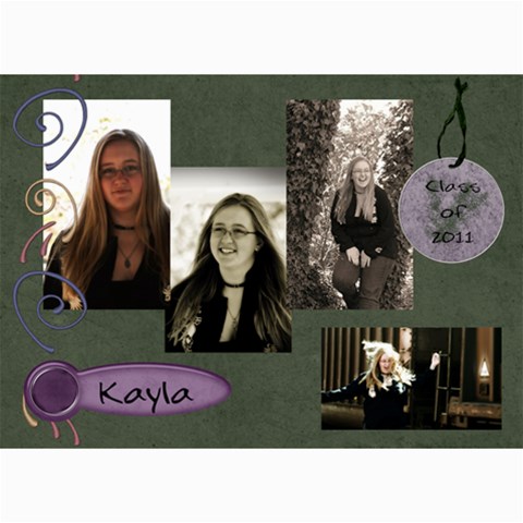 Kayla Announcement 2011(3) By Tammy Baker 7 x5  Photo Card - 2