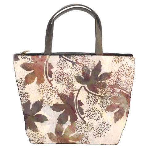 Leaves Brown Bucket Bag By Bags n Brellas Front