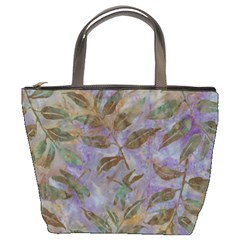 batik leaves bucket bag