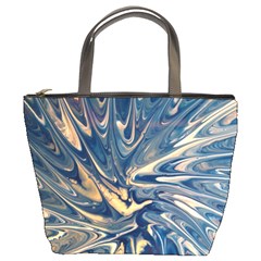 blue burst bucket bag