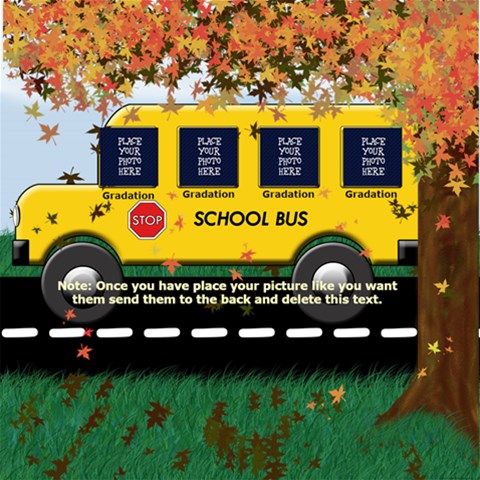 School Bus Scrap Pages 12 X 12 By Chere s Creations 12 x12  Scrapbook Page - 6