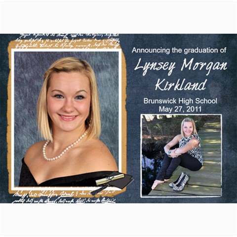 Lynsey s Grad Announcement/party By Echo Kirkland 7 x5  Photo Card - 4