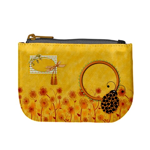 Miss Ladybugs Garden Coin Bag 2 By Lisa Minor Front