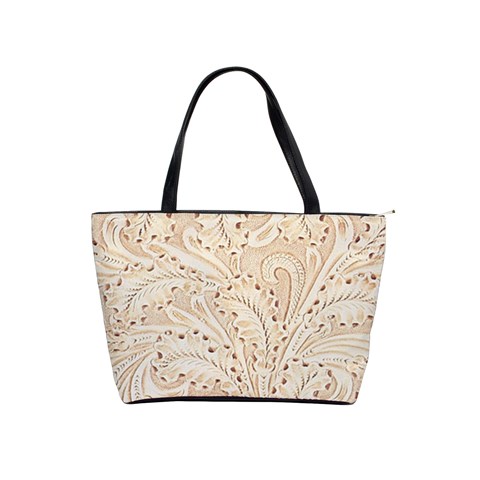 Ivory Tooled Leather Shoulder Bag By Bags n Brellas Front