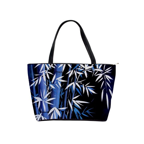 Blue Bamboo Shoulder Bag By Bags n Brellas Front