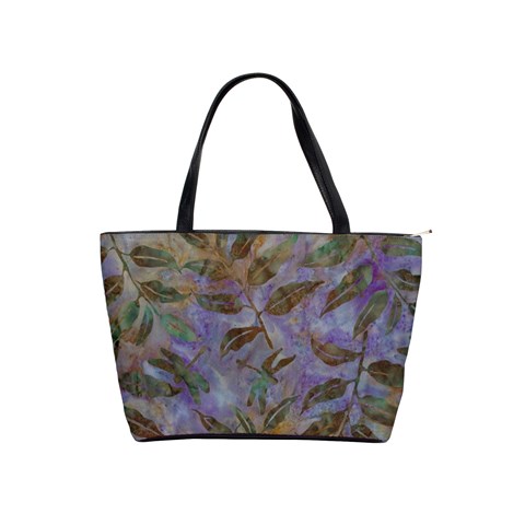 Purple Leaves Shoulder Bag By Bags n Brellas Front