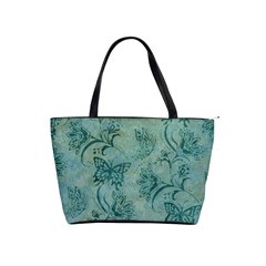 BUTTERFLIES TEAL shoulder bag - Classic Shoulder Handbag