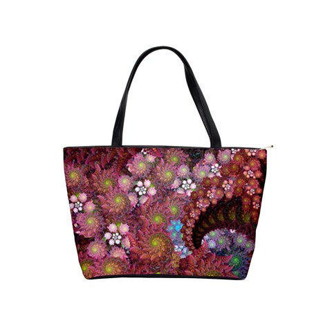 Pink Spirals   Shoulder Bag By Bags n Brellas Front